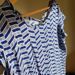 Blue pattern blouse